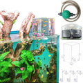 Vacuum Suspended Fish Tank – 0.8 Gallon Negative Pressure Aquarium with Clear Fish Elevator, Auto-Refill Water System, Increases Fish Activity Area & Unique Aquarium Décor