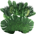 84 Pieces 8 Kinds Artificial Tropical Palm Leaves Safari Jungle Leaves with Stems Leaf Decorations for Hawaiian Luau Party Beach Baby Shower Birthday Theme Table Wedding Decorations