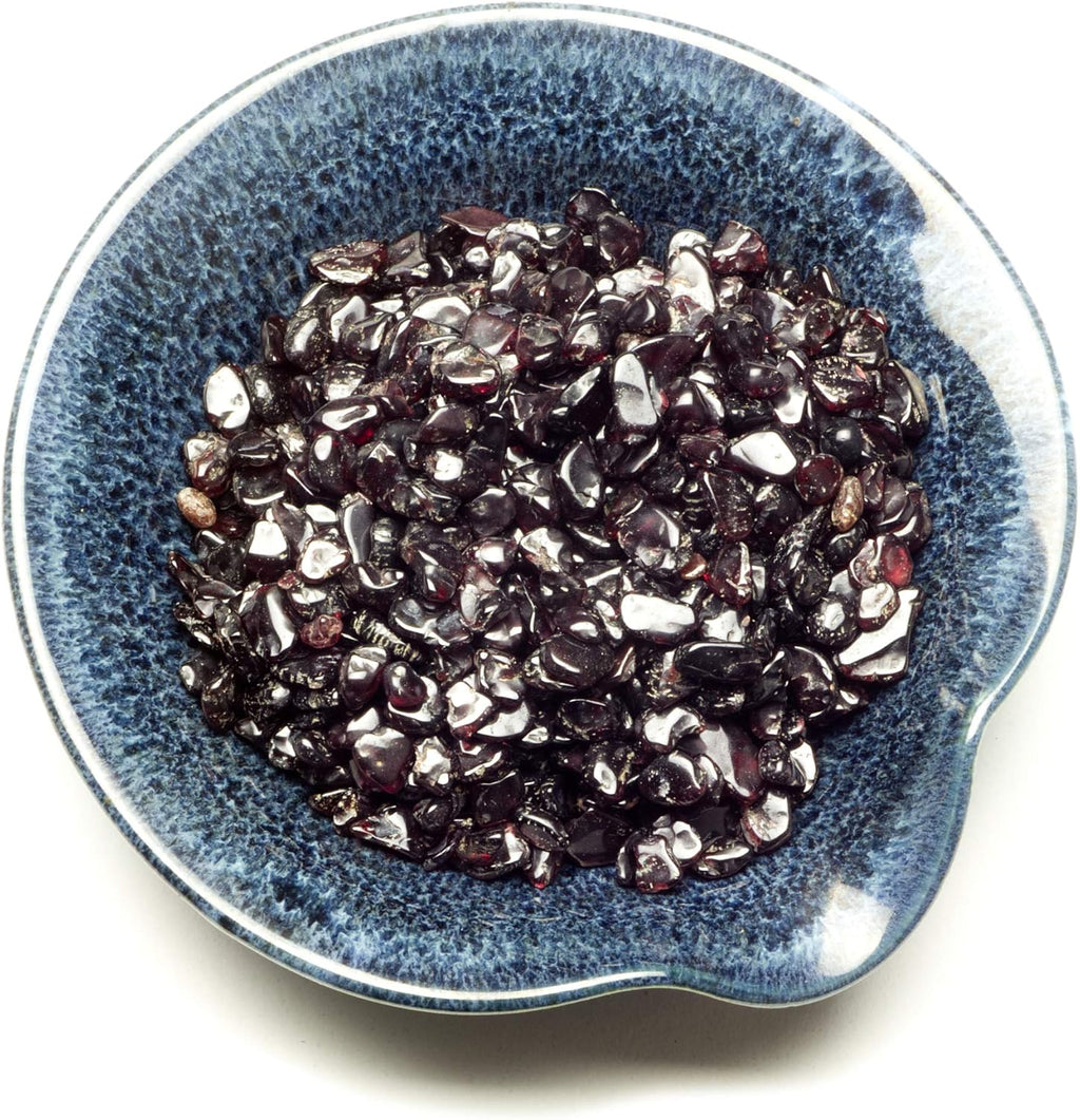 Cherry Tree Collection 1/2 Pound Polished Tumbled Gemstone Chips, Pebbles, Crystal Chips Bulk for Jewelry Making, Healing, Plants, Succulents, Aquariums, Decoration, Chakra (Garnet)
