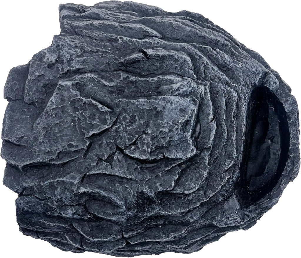 Rock Cave Habitat Hidden for Reptile and Amphibians.Terrarium & Aquarium Decor, Reptile hideout Hide Cave, Perfect for Bearded Dragons,Lizards,Snakes,Turtles,Geckos,Tortoises,Small Animals -Large Size