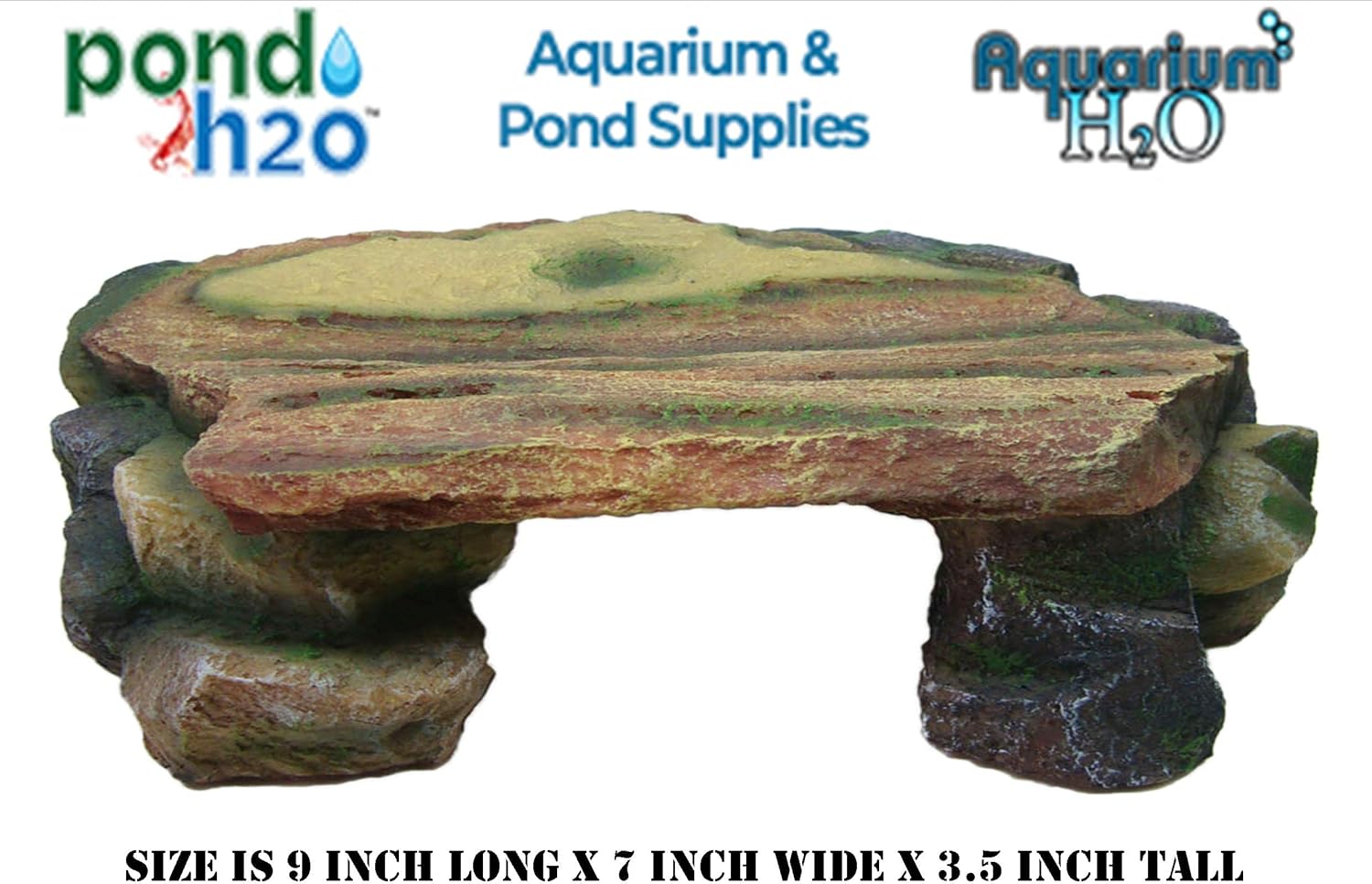 Rock Ledge Cave Formation Perfect for Fish Tanks or Vivariums, 9 Inhes Long, Artificial Aquarium & Fish Tank Decoration Ornament, Fish, Reptile & Turtle Safe Polyresin