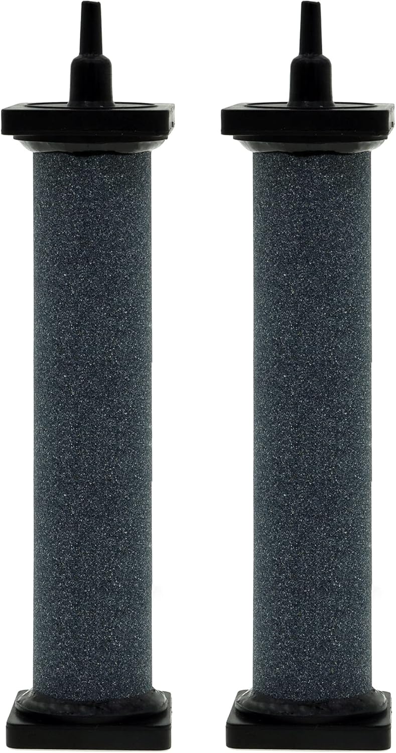 ALEGI 6 inch Aquarium Air Stone Cylinder Bubbler with Plastic Shield for Hydroponic, Fish Tank