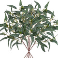 Faux Eucalyptus Stems Willow Eucalyptus Leaves 34” Long Fake Salix Leaves 6 Pcs Artificial Greenery Stems for DIY Bouquet Arrangements Centerpieces Shower Decorations-Artificial Eucalyptus Stems-Green