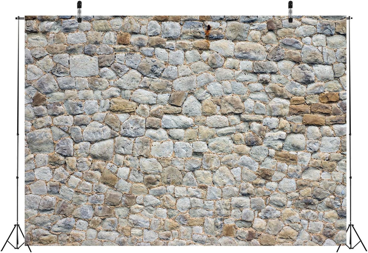 6x4ft Fabric Vintage Stone Brick Wall Backdrop Vintage Grunge Photography Background Birthday Party Decor Baby Shower Retro Wallpaper Newborn Kids Adults Portrait Video Photo Shoot Studio Prop