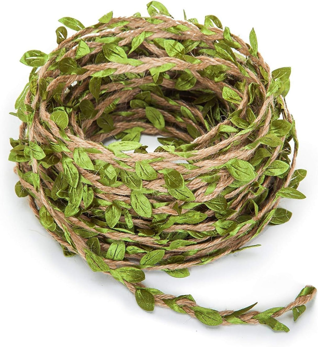 132 Ft Boho Eucalyptus Vines with Twine, Artificial Eucalyptus Leaf Greenery with Hemp Rope for Baby Shower Home Wall Garden Wedding Party Wreaths Christmas Craft Decorations