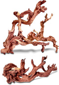 Natural Wood Driftwood for Aquarium Fish Tank Decor,Assorted Driftwood Trunk Branch for Reptile Tank Decor (COL-SHM Driftwood Medium (12 to15 Inch)-Pack of 2)