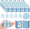 Wettarn 36 Sets Positive Polar Bear Gifts Cute Stress Balls with Support Gift Boxes Bear Hug Party Favors for Employee Coworker Friends Winter Desk Decor Office Relief Toys