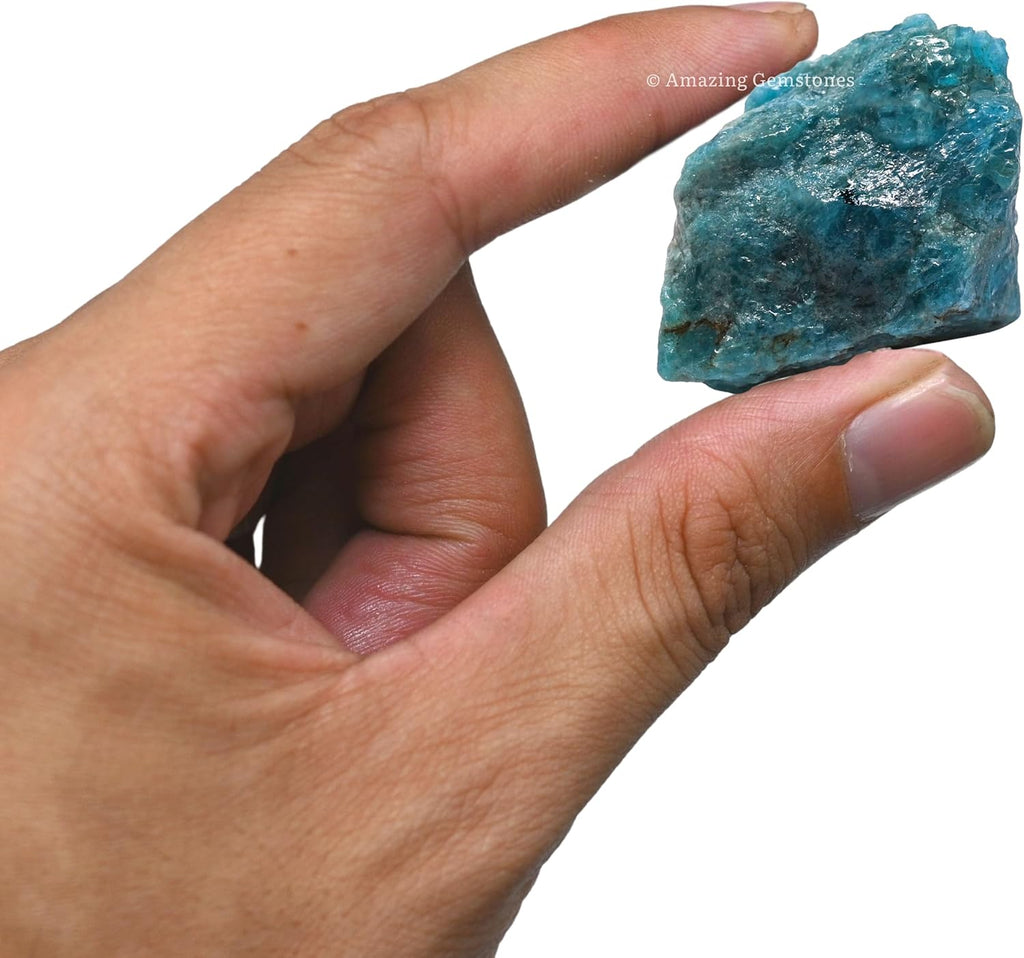 Amazing Gemstone 2 Pieces Green Apatite Raw Crystals and Healing Stones, Natural Rocks for Tumbling and DIY Raw Stones and Crystals