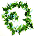 AirSun Artificial Morning Glory Flower Vines, 2pcs 15Feet Hanging Plants Silk Garland Fake Green Plant Home Garden Wall Fence Indoor Outdoor Wedding Birthday Decor