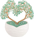 GEHECRST Green Aventurine Tree Healing Crystals Heart Money Tree Reiki Gemstones Quartz Bonsai Trees Feng Shui Crystal Ornament for Home Desk Yoga Decor Healing Crystal Gifts for Mom