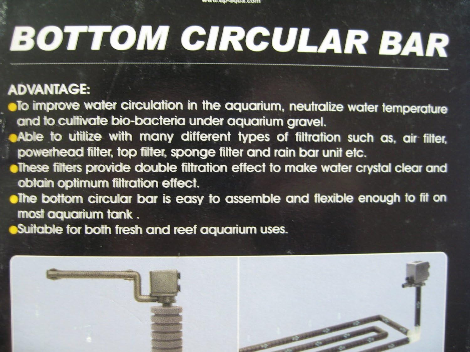 Undergravel Filteration Bottom Circular Bar 45.3\x 9.6 Under Gravel Filter Tube Aquarium