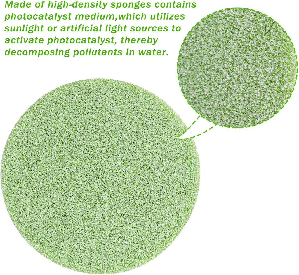 Poweka Phosphate Reducer Filter Pads, Compatible with Fluval FX4/FX5/FX6, 6 Count, Green, Aquarium Filter Accessories
