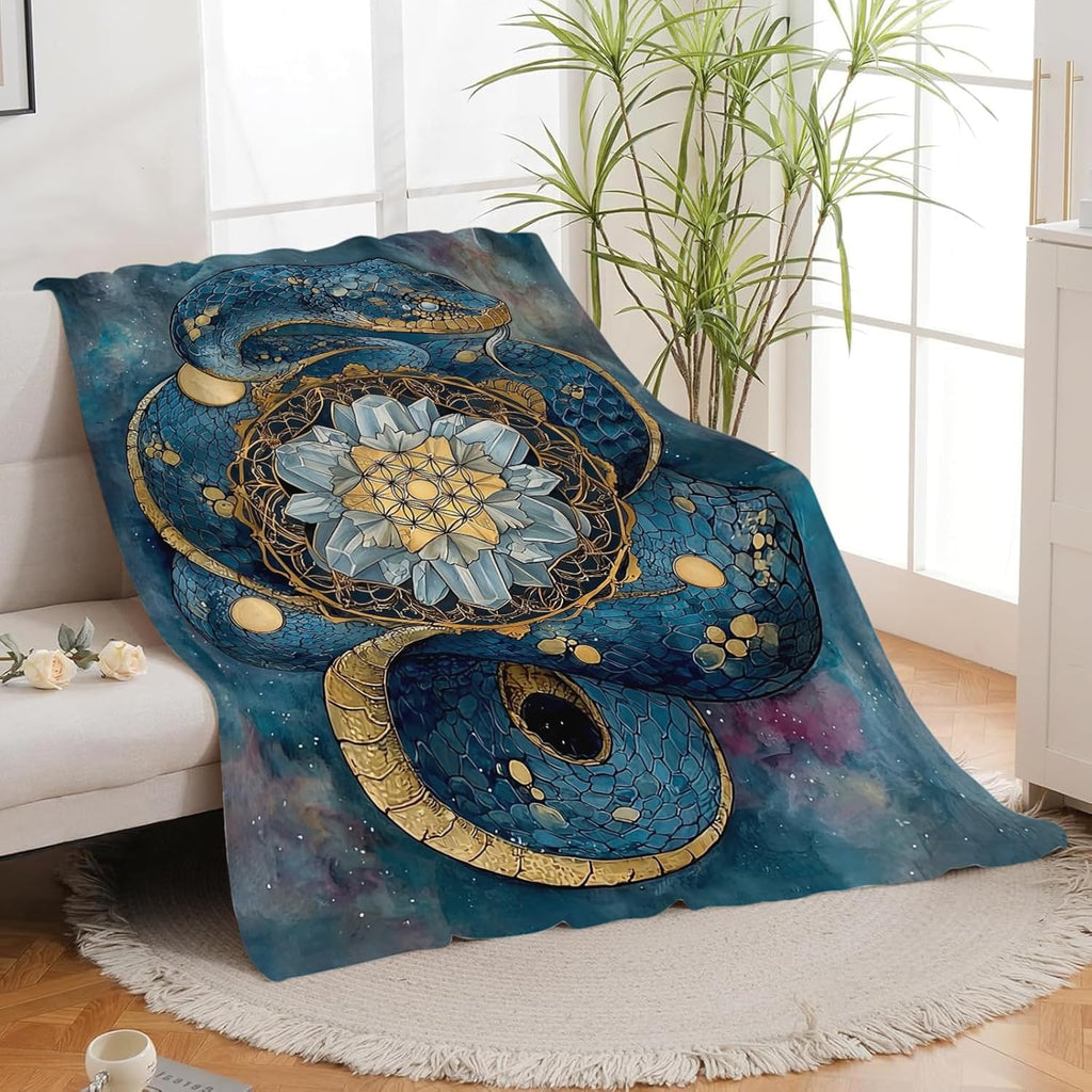 Snake Throw Blanket Snake Stuff Gifts for Kids Girls Boys Adults Women Men Soft Cozy Warm Plush Fluffy Fuzzy Fleece Blanket Decor 60''X80''