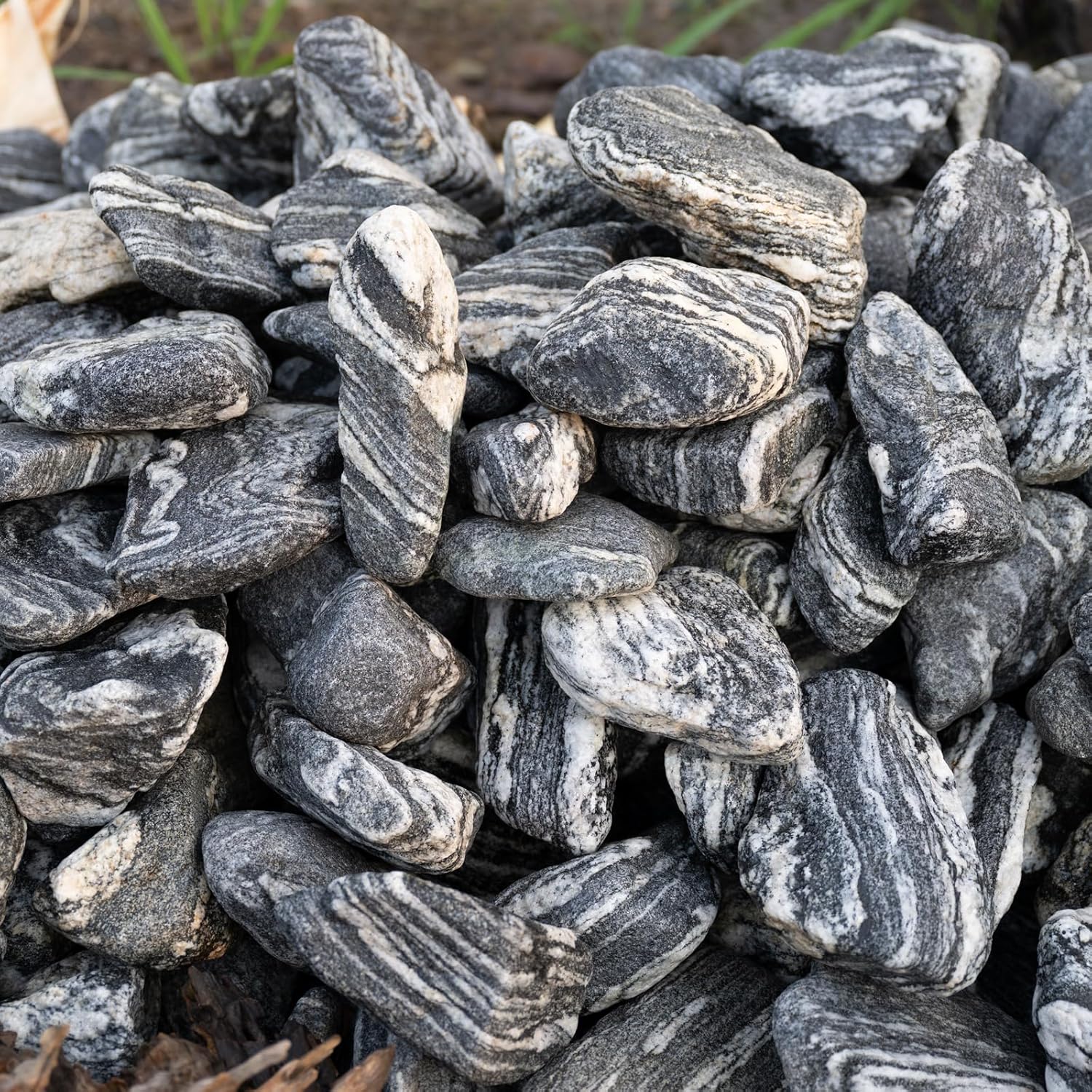 Aquarium Rocks Silver Seiryu Rock 5lb Natural Stone for Fish Tanks, Terrariums, Bonsai, Garden Decoration, Micro Landscapes & Reptile Terrariums(2-5inch 4-5Pcs)