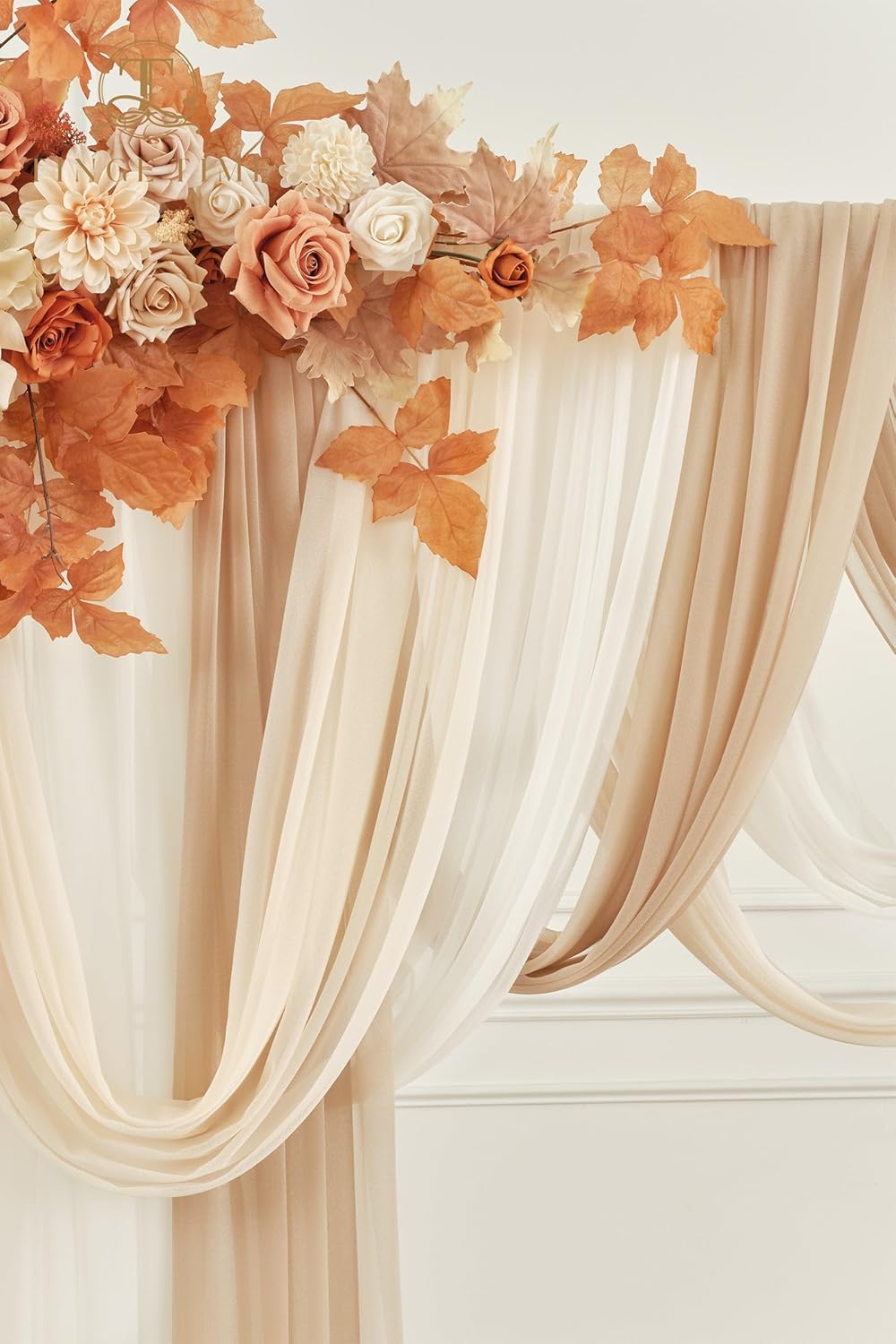 TINGE TIME Artificial Arch Flowers Kit Pack of 5, Wedding Decorations for Reception with Hanging Flowers, Wedding Arch Silk Floral Arrangements Ceremony Backdrop Bridal Shower Outdoor Party Decor