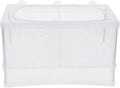 Aquarium Fish Breeder Box, Fish Isolation Box, Hatching Box, Juvenile Fish Spawning Incubator, Water Isolation Net Hatcher, Nylon Mesh Fish Fry Hatchery Breeder Box Separation Net（White L）