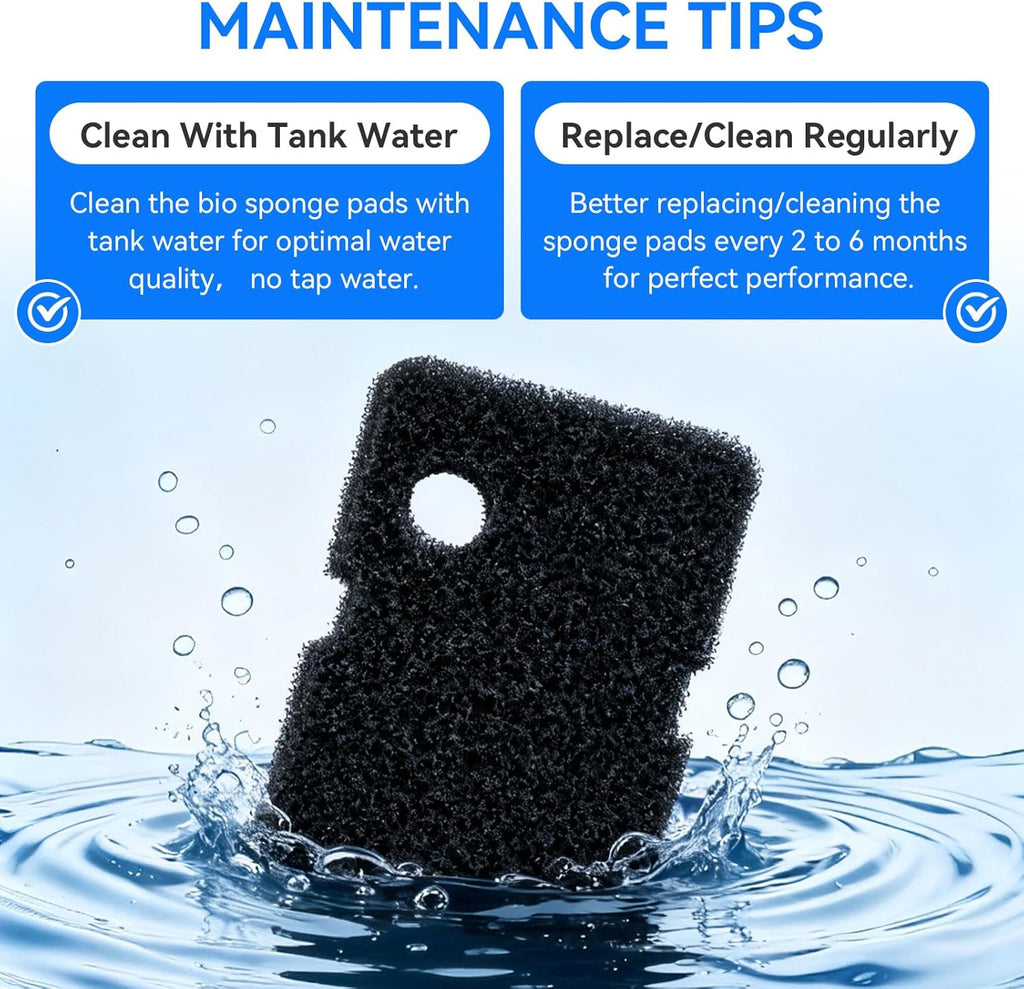 Canister Filter Media Replacement for Penn Plax Cascade 1200/1500 CCF4UL/CCF5UL Replacement Canisters Filters Bio Sponges for Aquariums Fish Tank Turtle Tank Filter Parts 2-Pack Black