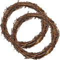 2pcs 18-20inch Large Natural Grapevine Wreath Rings Rattan Vine Branch Wreath Hoop for DIY Craft Christmas Easter Holiday Decoration Seasonal Decors (2pcs 50cm/18-20inch)