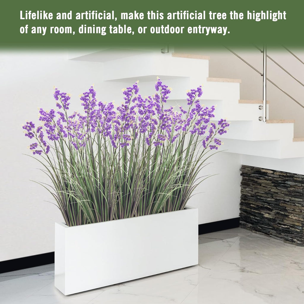 Green Onions Home Decor Fake Plants Lily of The Valley Snake Plant Home DéCor Accents Artificial Grass Room Decor Artificial Plants Indoor Artificial Grass 47“ 1 Pack（Purple）
