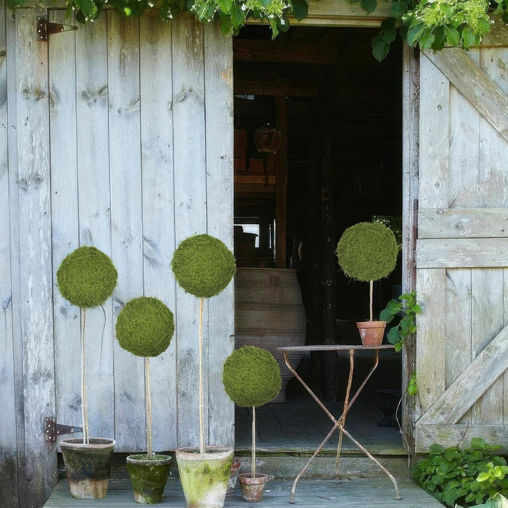 Fake Moss Balls Decorative Faux Moss Balls 8" Artificial Balls for Outdoors Large Green Hanging Balls Bowl Fillers for Centerpiece Balls Home Party Wedding Decor