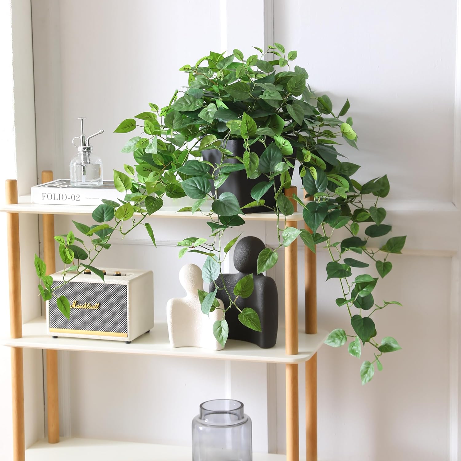 365 Blooming Decor Realistic Artificial Potted Pothos Ivy Plant(Devil's Ivy), Scindapsus Aureus, Premium Fake Plant for Home, Office Decor, 30" H x 22.8" W, //Weather-Resistant//Indoor&Outdoor