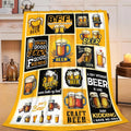 Beer Blanket Drink Beer Throw Blanket Gifts for Adults Women Man Super Soft Cozy Plush Fluffy Fuzzy Fleece Blanket Decor 40''X50''
