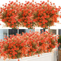 6 Bundles Artificial Fall Flowers No Fade Faux Autumn Plants, Fake Indoor Outdoor Greenery for Thanksgiving Christmas Wedding Party Home Garden Fireplace Décor (Multi)