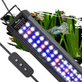 Pawfly 33W Aquarium LED Light for 48 to 54 Inch Fish Tanks Extendable Fish Tank Light with Full Spectrum Brilliant White Blue Red Lights with Daytime & Night Modes and Adjustable Brightness