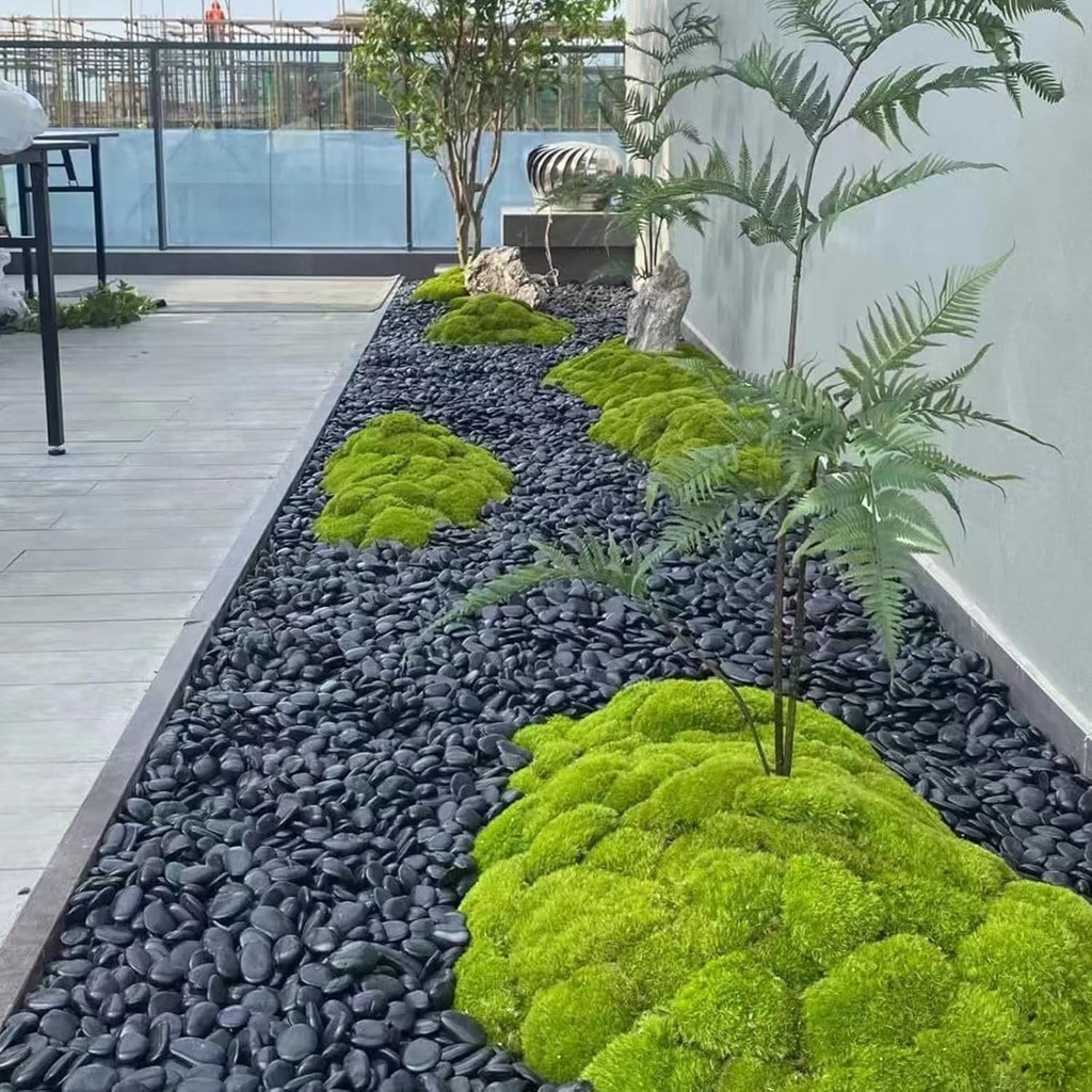 Polished Black River Rocks - 2-3 inch 40LB High Polished Decorative Pebbles, Stones for Landscaping, Natural River Rocks for Outdoor Décor, Plants,Vase Filler,Fish Tank