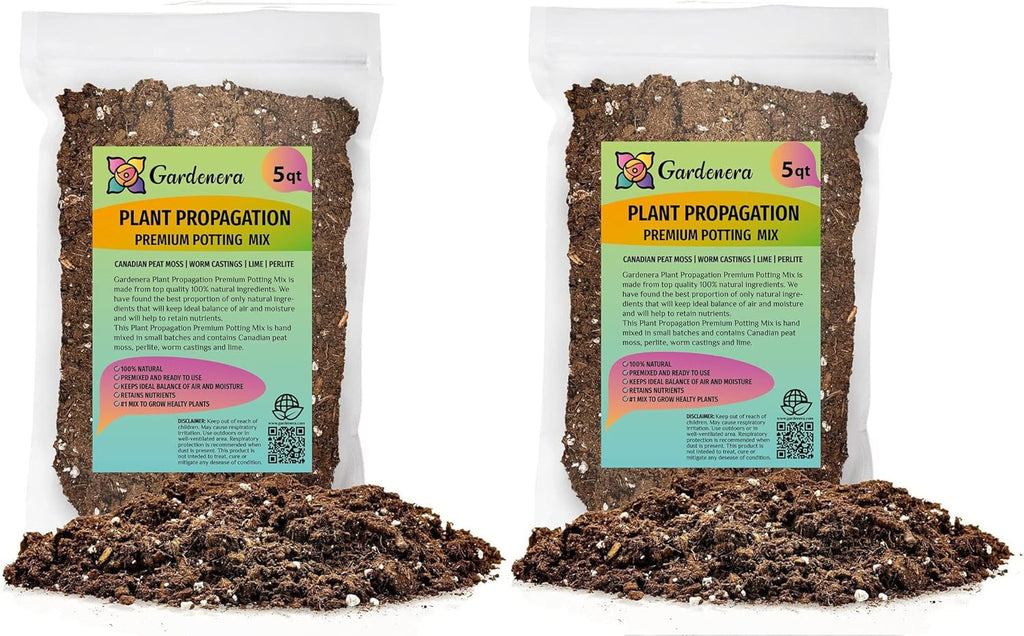 Gardenera Organic Plant Propagation Premium Potting Mix - Achieve Ideal Air and Moisture Balance - 10 Quart