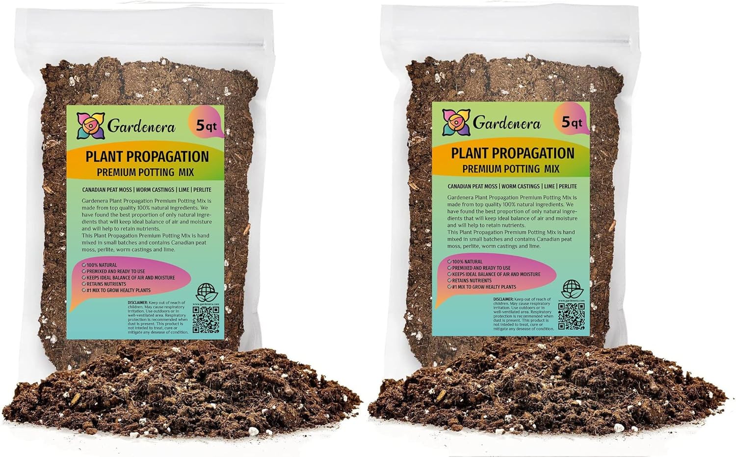 Gardenera Organic Plant Propagation Premium Potting Mix - Achieve Ideal Air and Moisture Balance - 10 Quart