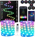 Smart Fairy Lights 98.4Ft, Color Changing led String Lights with Remote & APP Control, DIY RGB-IC Dynamic Multicolor Twinkle Light, Music Sync for Indoor Christmas Room Bedroom Party Decor