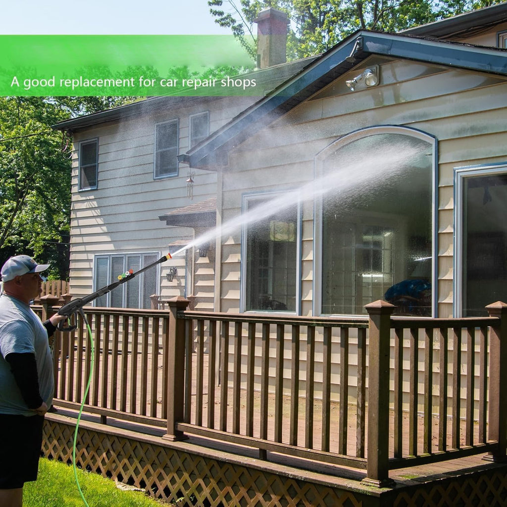 Pressure Cleaner 5000 PSI,2.8 GPM Power Cleaner with Foam Cannon,Portable Cleaner with 33ft Hose Reel,4 Nozzle Tips,and Soap Bottle for Cars/Home/Driveways/Patios/Decks/Fences(Dark Green)