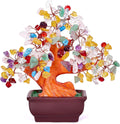Feng Shui Quartz Crystal Money Tree Bonsai Style Decoration for Luck and Wealth (Multicolor)