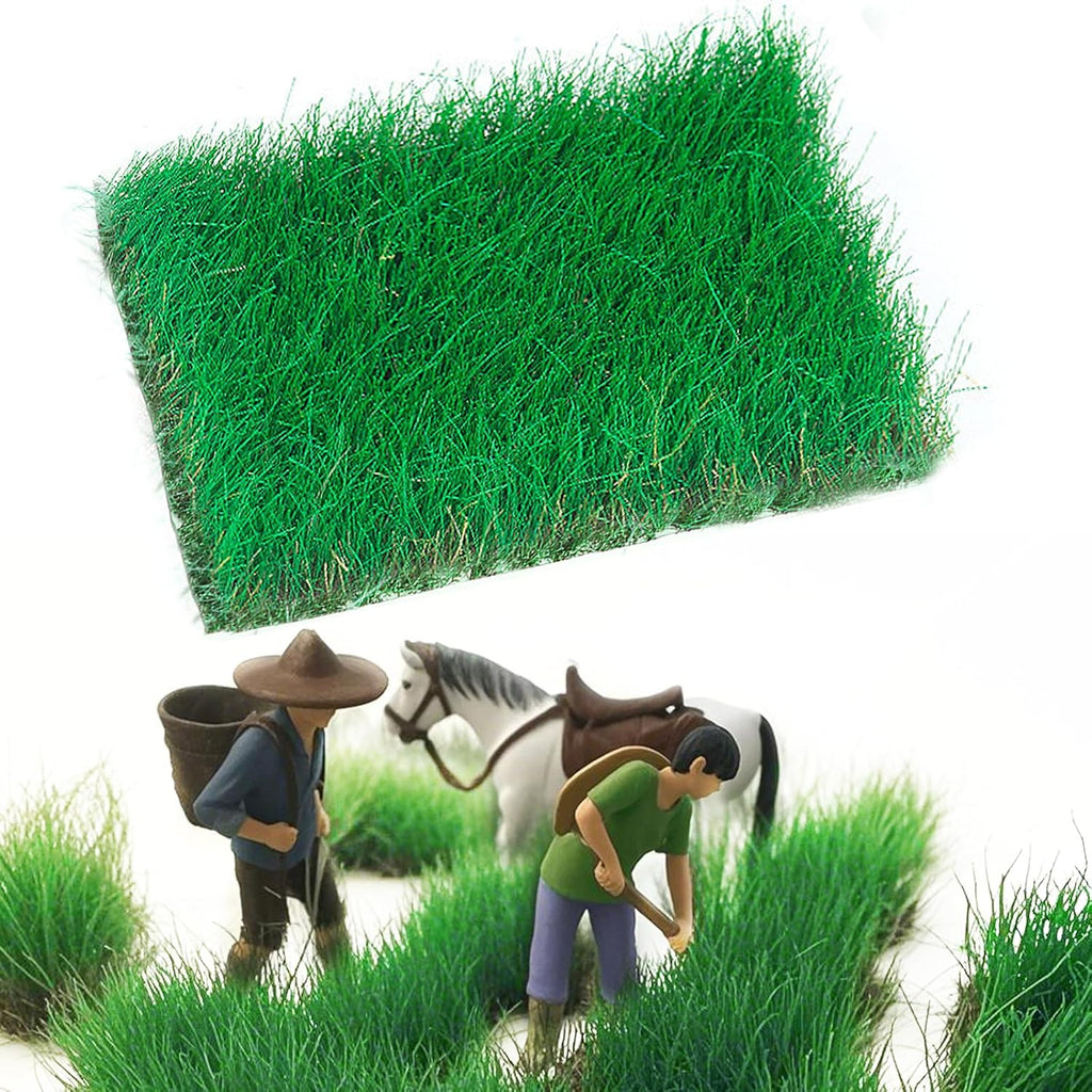 Warmtree Hand Torn Model Grass Tufts for Miniature Scenery Applicable for N & HO Scale for Train Layouts, Diorama Supplies, and Architectural Models(Grass Green)