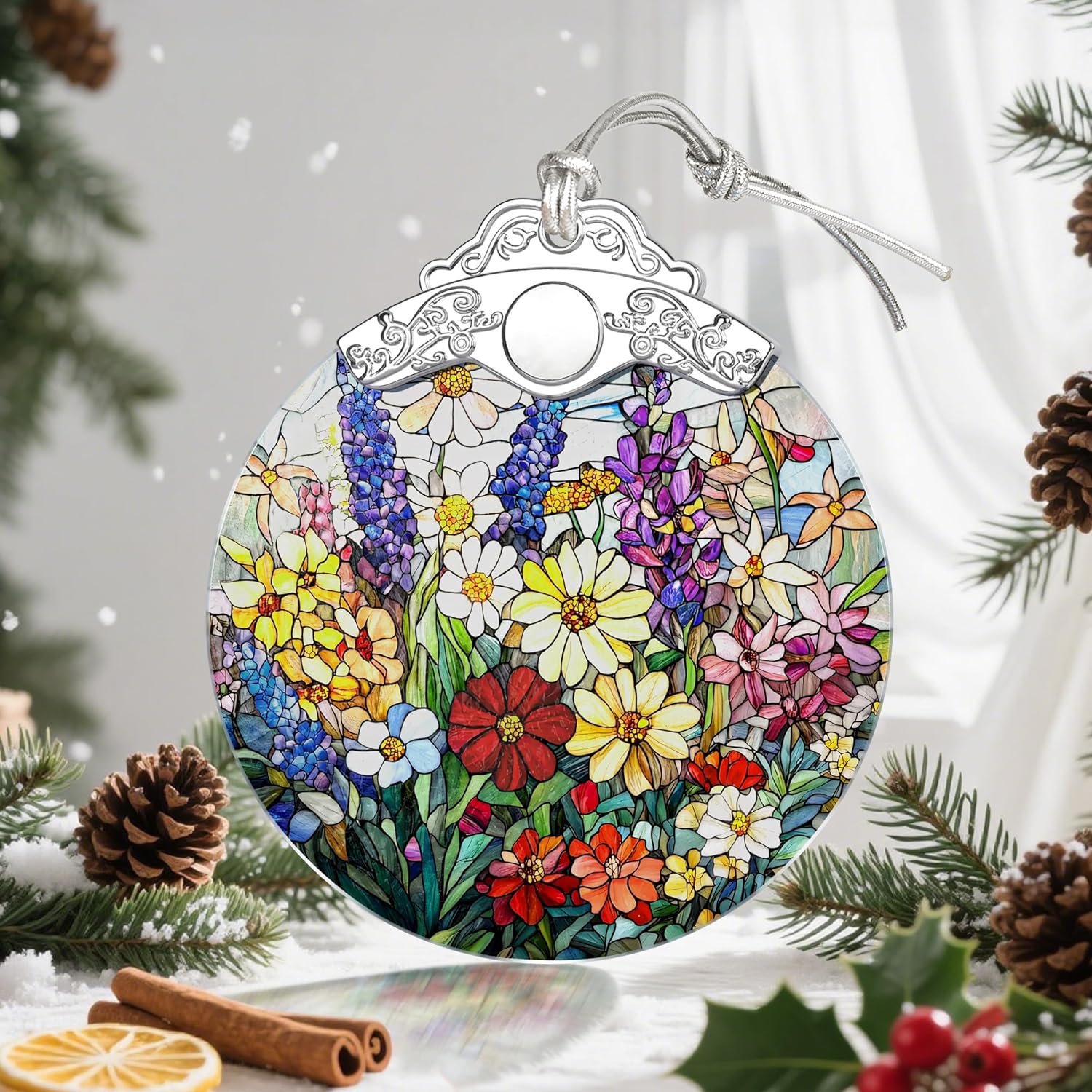 Christmas Ornament, Christmas Tree Ornaments, Keepsake Ornaments, Holiday Decor, Holiday & Xmas Gifts, Housewarming Gift, Gifts for Flower Lovers & Nature Lovers - Wildflower-Theme
