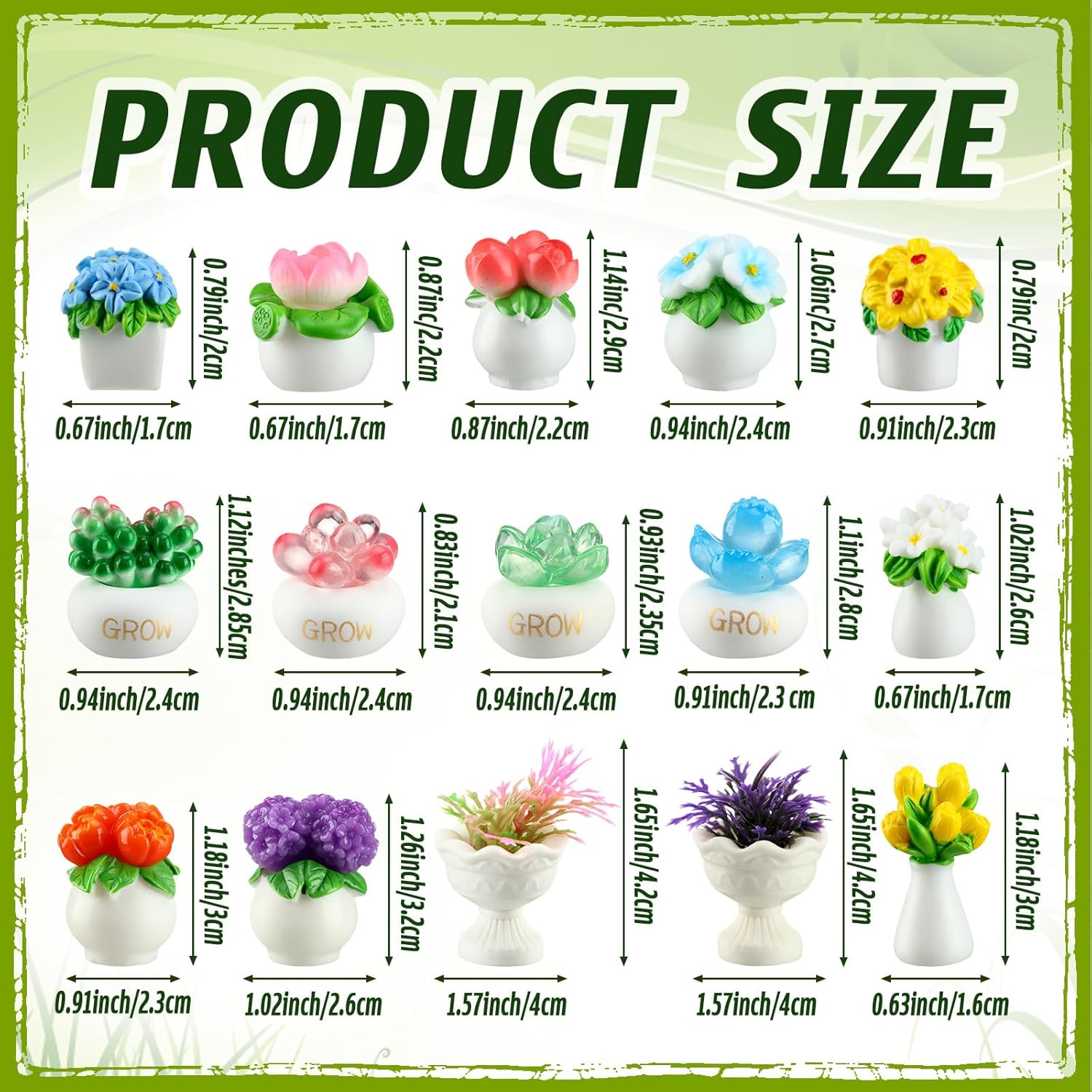 30 Pcs Miniature Dollhouse Plants Accessories Mini Artificial Potted Flower Tiny Resin Greenery Cactus Figurines for Doll House Gift DIY Garden Bonsai Micro Landscape Decoration(Succulents)