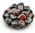 Polished Stone Set South African Blood Jasper Crystals, 0.8" Handpicked Tumbled Gemstones Rocks, Pebbles for Reiki, Chakra, Healing, Home Decor