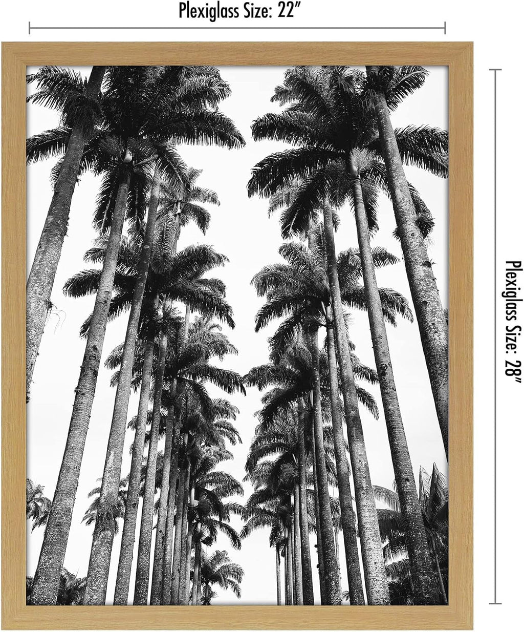 Americanflat 22x28 Poster Frame with Polished Plexiglass - Wide Picture Frames Made of Engineered Wood for Vertical or Horizontal Wall Display - Epic Collection - Pine