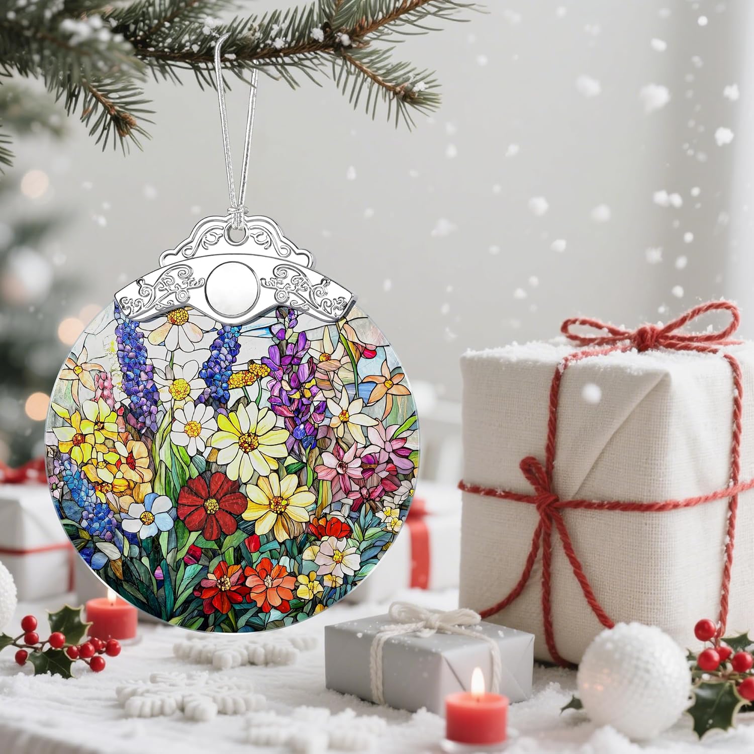 Christmas Ornament, Christmas Tree Ornaments, Keepsake Ornaments, Holiday Decor, Holiday & Xmas Gifts, Housewarming Gift, Gifts for Flower Lovers & Nature Lovers - Wildflower-Theme