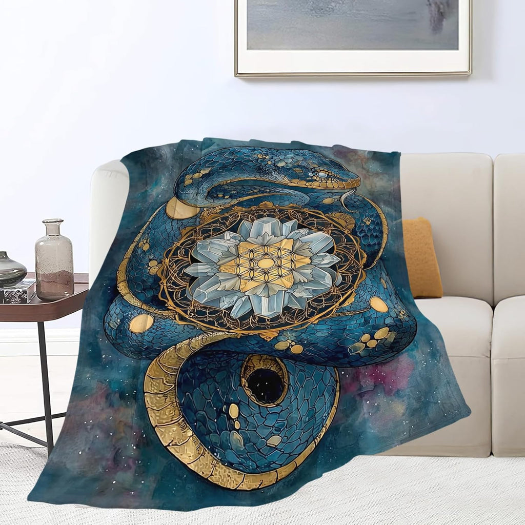 Snake Throw Blanket Snake Stuff Gifts for Kids Girls Boys Adults Women Men Soft Cozy Warm Plush Fluffy Fuzzy Fleece Blanket Decor 50''X60''