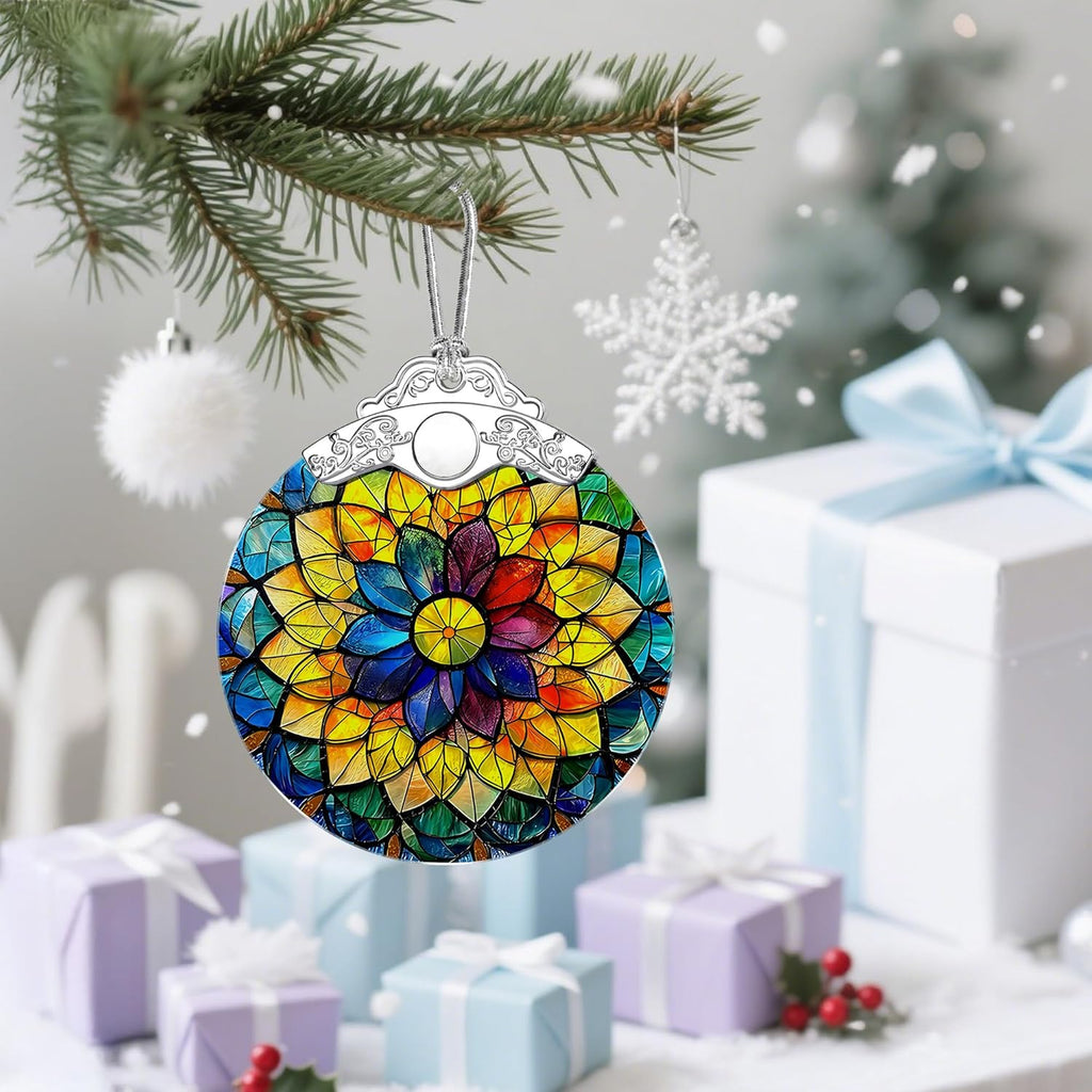 Rainbow Mandala Christmas Ornaments: Christmas Tree Ornaments, Holiday Decor, Stocking Stuffers, Gift Ideas, Xmas Gifts & Spiritual Gifts for Her