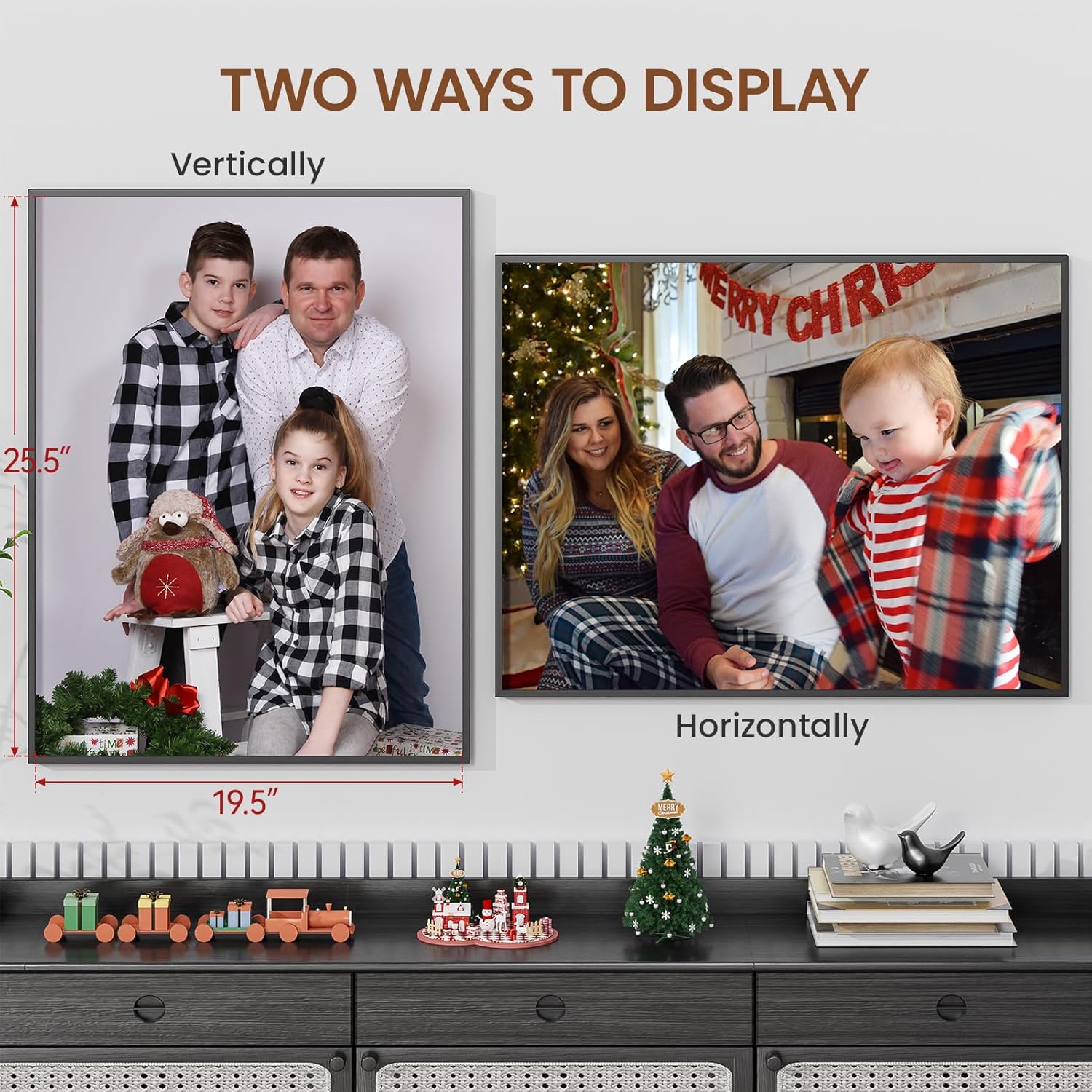 Heimlove 20x26 Metal Picture Frame,Black Aluminum Wall Gallery Poster Puzzles Artwork frames-Real Tempered Glass,Mounting Horizontally or Vertically Decor for Wall-1Pack