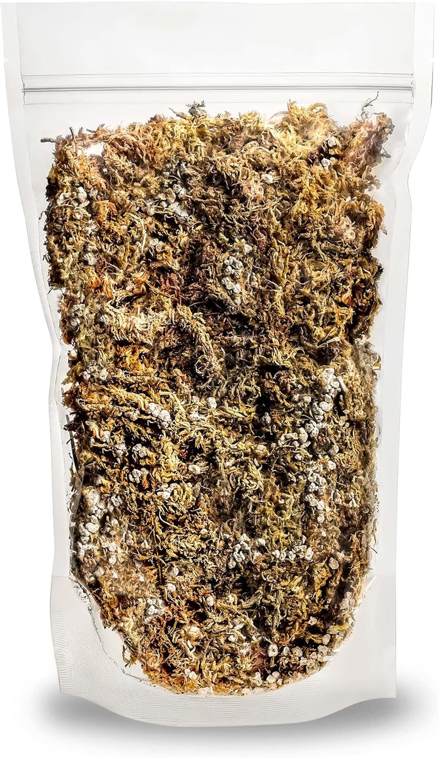 Gardenera Sphagnum Moss Potting Mix for Carnivorous Plants, Moss and Perlite Blend for Potting Venus Fly Traps, Sarracenia, Pitcher Plants - 75% Sphagnum Moss + 25% Perlite - Made in USA - 5 Quart