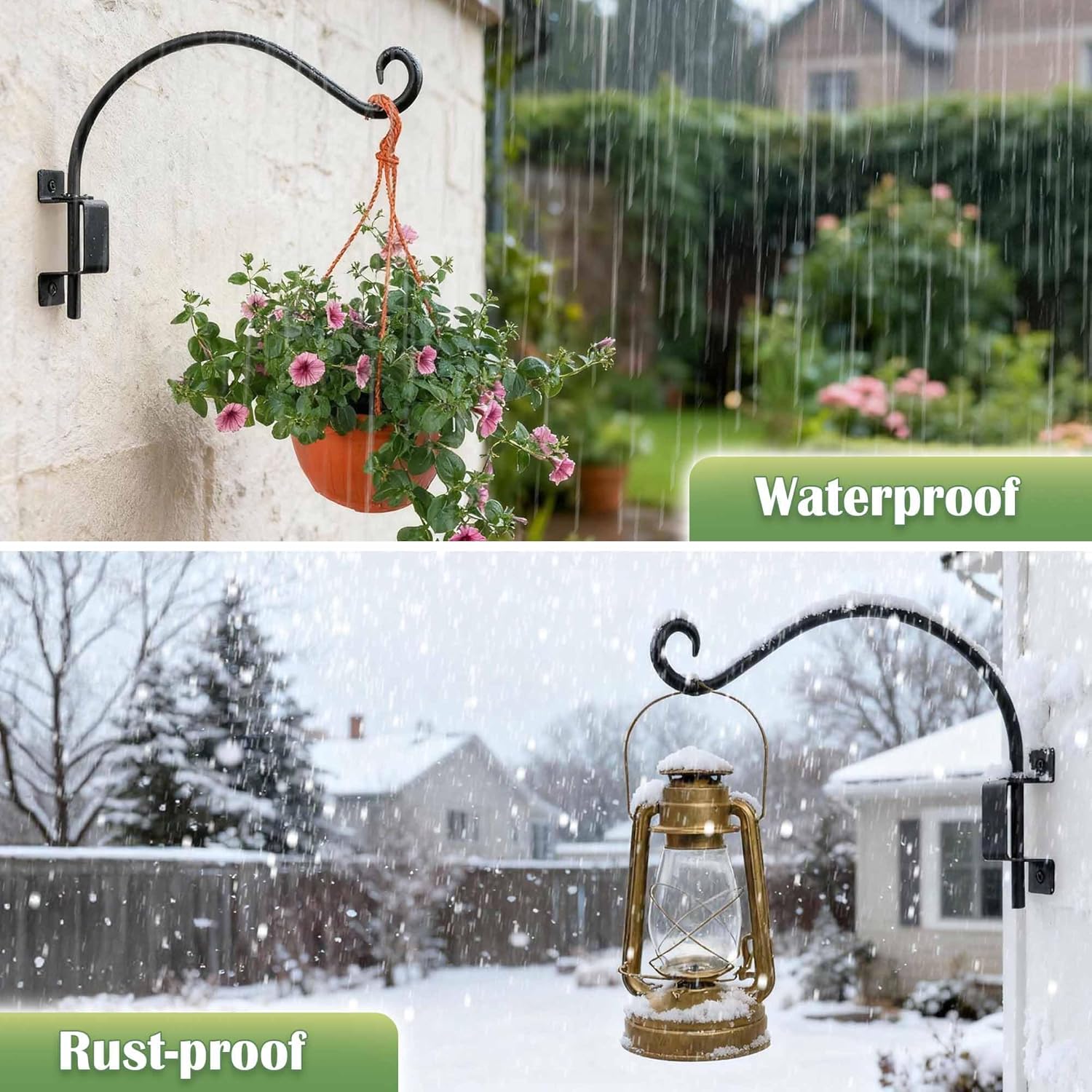 Swivel Bird Feeder Hanger Hook: Swivel Hanging Plant Bracket Outdoor - Wall Mount Hanging Hook for Bird Feeder 16-Inch