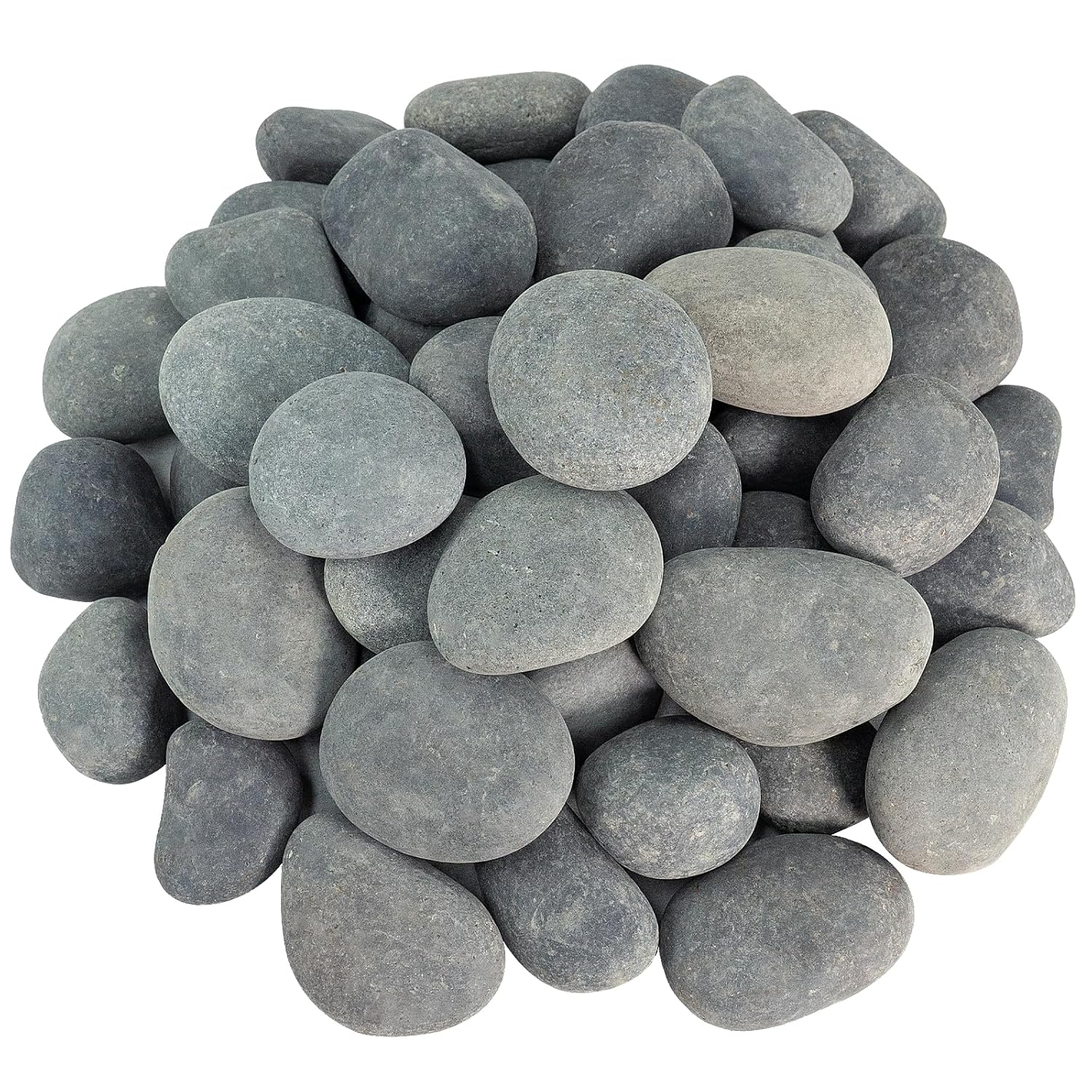 River Rocks for Landscaping, 40lbs Aquarium Rocks, 2-3 Inch Black Pebbles for Indoor Plants, Natural Stones for Garden Paving Plant Rocks Crafting Walkways