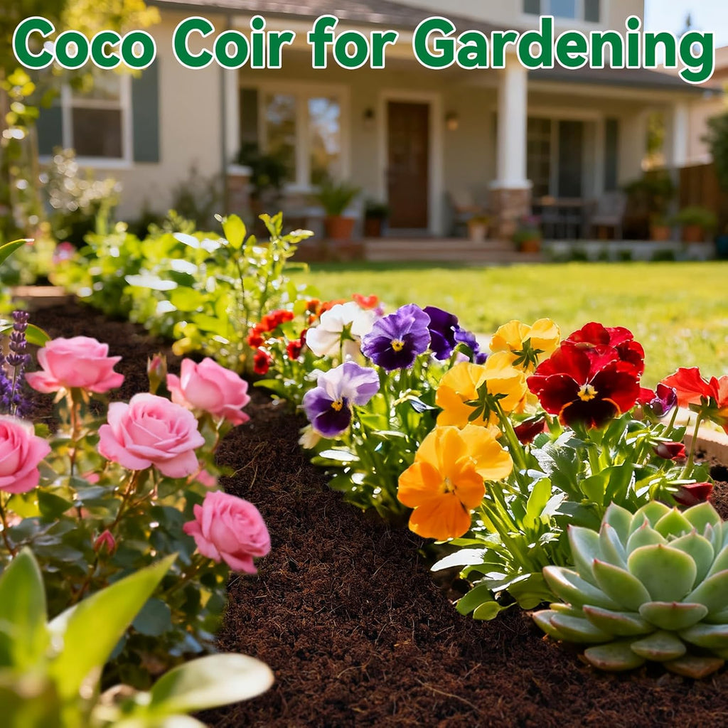 ZeeDix 2 Pcs Coco Coir Brick for Plants- 100% Organic Coconut Coir for Garden Soil & Potting Mix, Low EC and pH Balance, Compressed Coconut Husk Fiber for Seed Starter Soil for Indoor Outdoor Plants