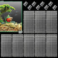 Hamiledyi Plastic Aquarium Divider with Clips Grid Panel Aquarium Lid Hood Fish Tank Divider Filter Bottom Isolation Pane Separator for Mixed Breeding(8 PCS,White)