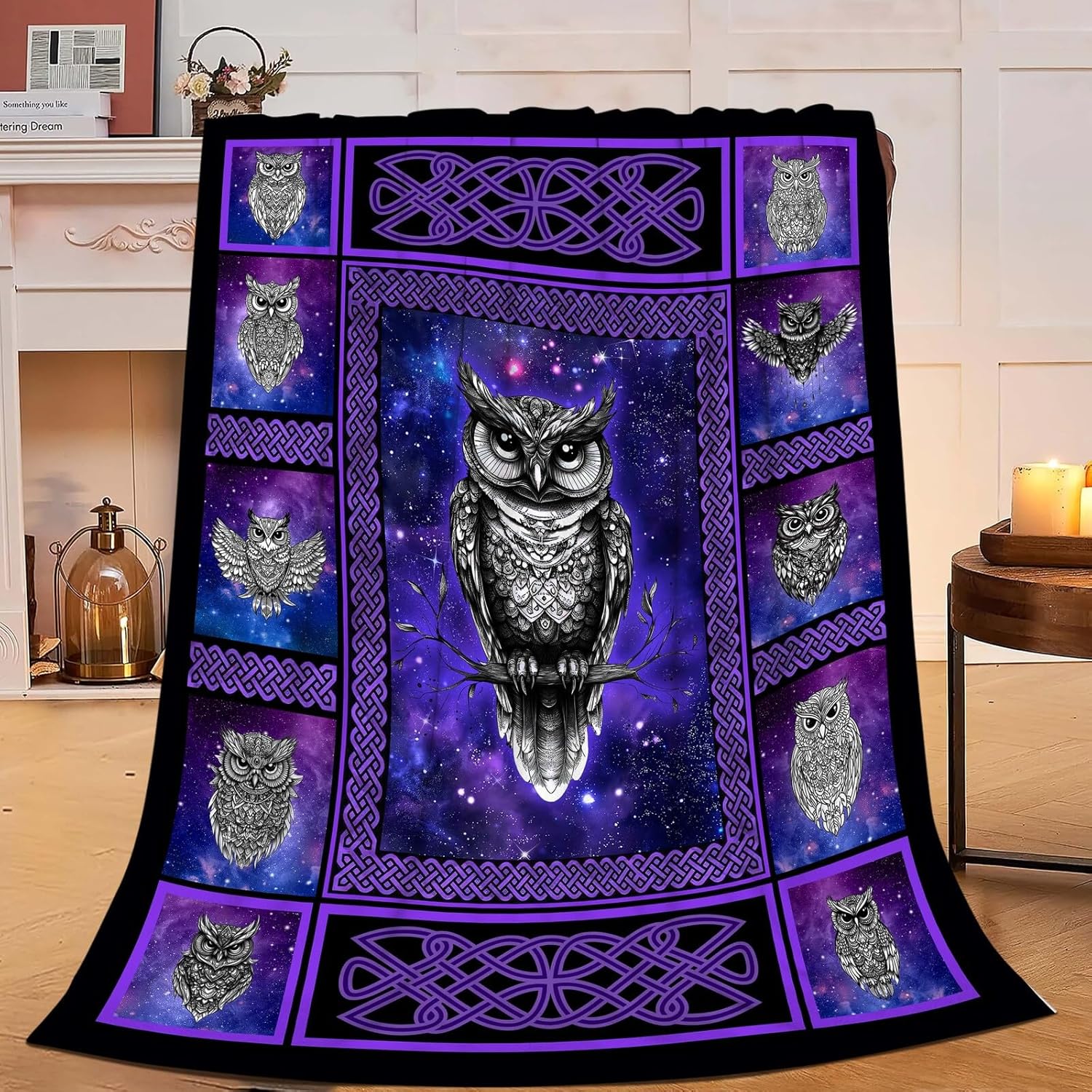 Owl Blanket Owl Throw Blanket Gifts for Women Girls Men Boys Kids Adults Super Soft Cozy Plush Fluffy Fuzzy Fleece Blanket Decor 50''X60''