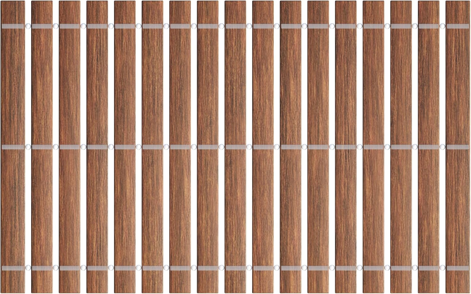 Teak String Shower Mat,Wood Non Slip Bath Mats for Bathroom, Quick Dry Bath Tub Mat for Spa, Sauna, Pool, Hot Tub Flooring Decor and Protector(19.7" W x 31.5" L)
